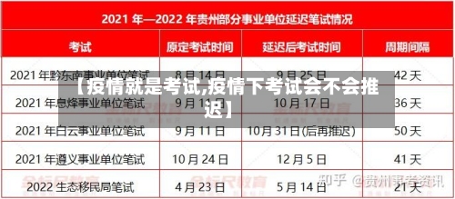 【疫情就是考试,疫情下考试会不会推迟】-第3张图片