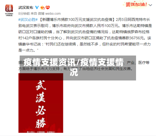 疫情支援资讯/疫情支援情况