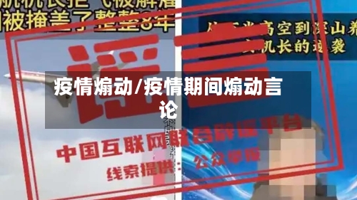 疫情煽动/疫情期间煽动言论
