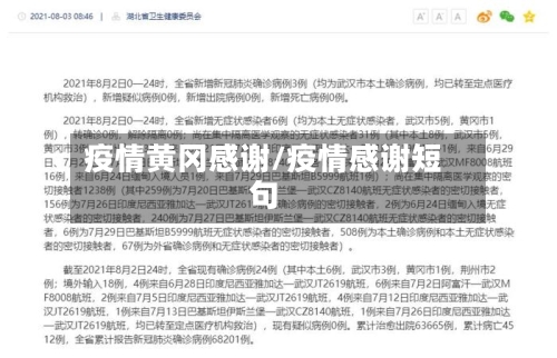 疫情黄冈感谢/疫情感谢短句