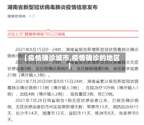 【疫情确诊城市,疫情确诊的地区】-第2张图片