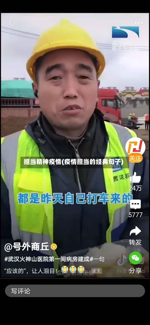 担当精神疫情(疫情担当的经典句子)