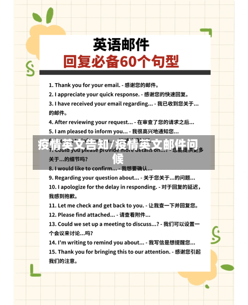 疫情英文告知/疫情英文邮件问候