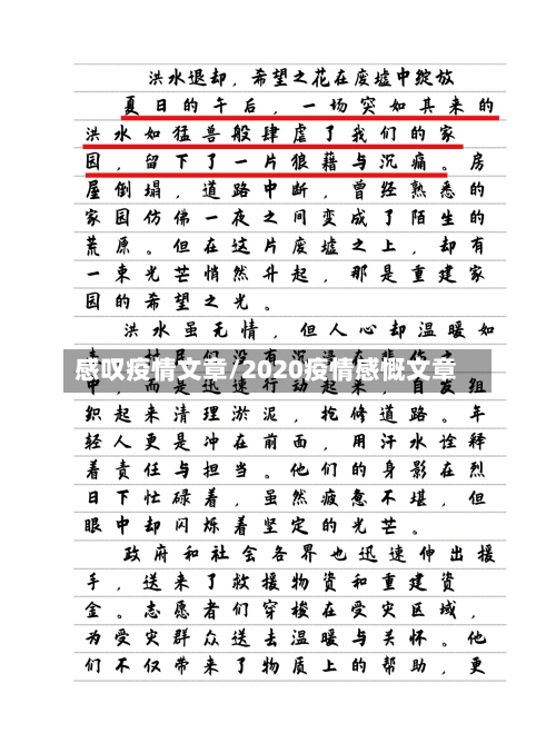 感叹疫情文章/2020疫情感慨文章-第2张图片