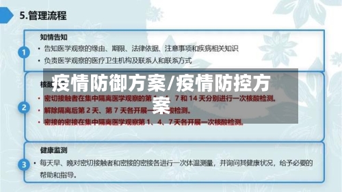 疫情防御方案/疫情防控方案