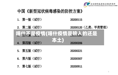 喀什不是疫情(喀什疫情是输入的还是本土)