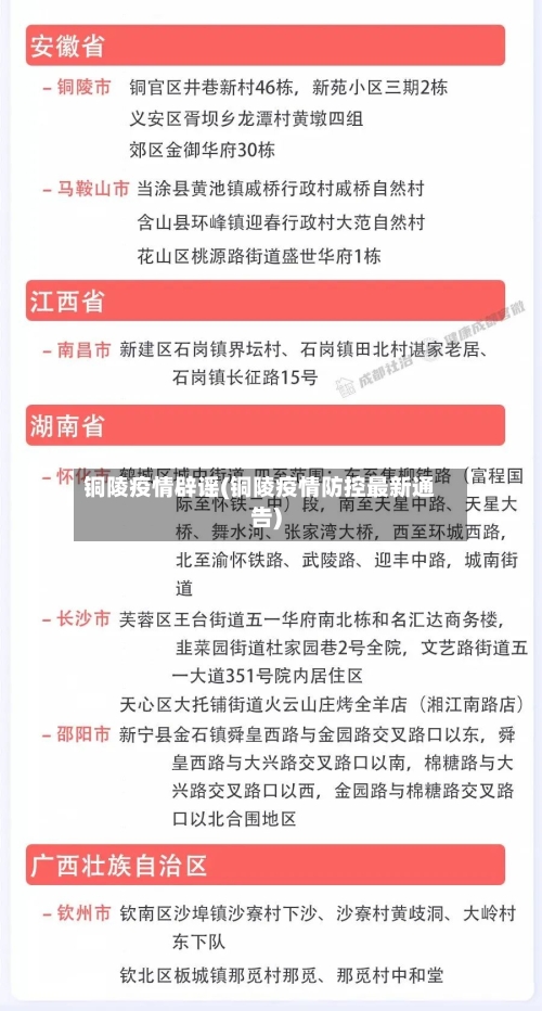铜陵疫情辟谣(铜陵疫情防控最新通告)-第2张图片