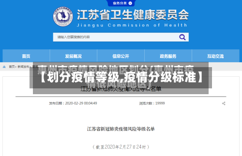 【划分疫情等级,疫情分级标准】
