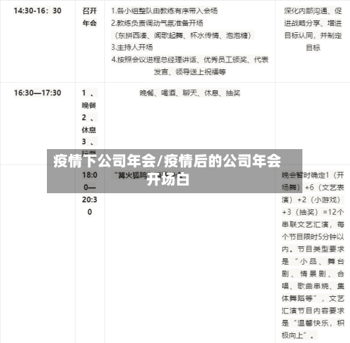 疫情下公司年会/疫情后的公司年会开场白-第2张图片