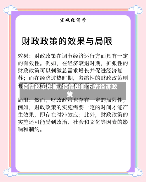 疫情政策影响/疫情影响下的经济政策