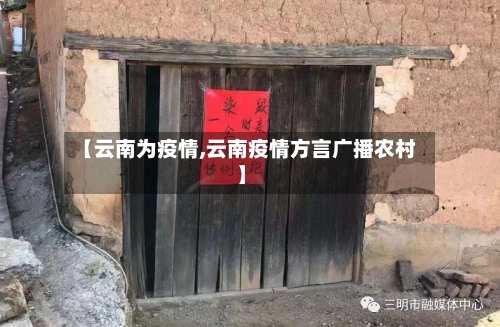 【云南为疫情,云南疫情方言广播农村】-第2张图片