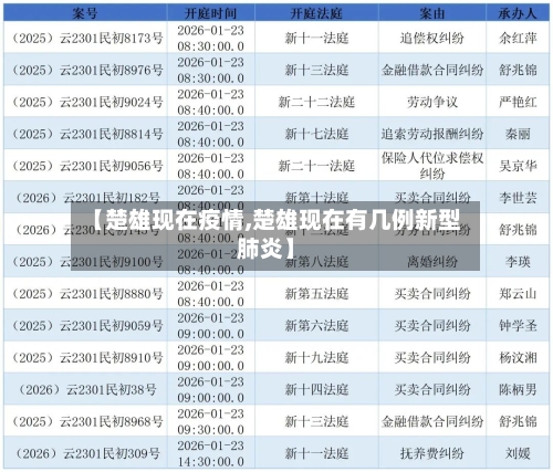 【楚雄现在疫情,楚雄现在有几例新型肺炎】-第3张图片