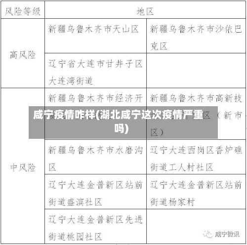 咸宁疫情咋样(湖北咸宁这次疫情严重吗)